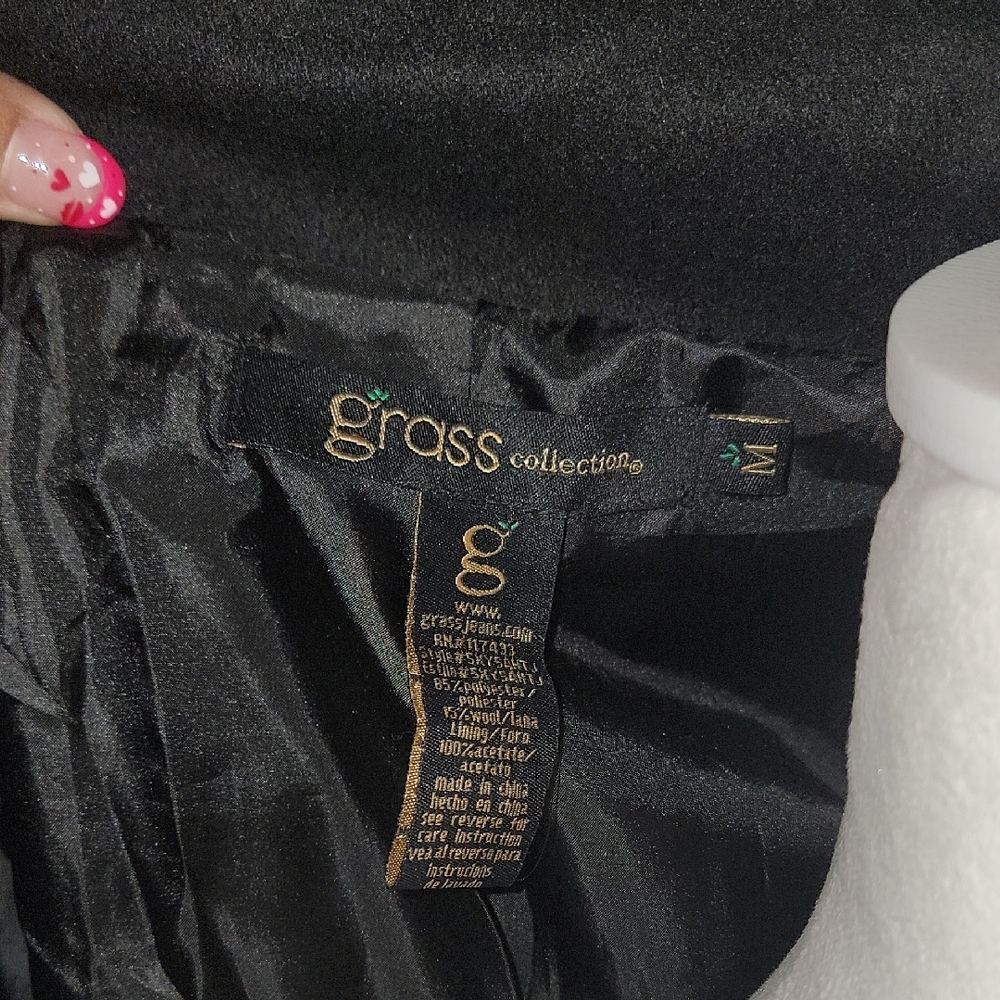 Grass Collection Black Ruffled Utility Jacket - Picture 2 of 7